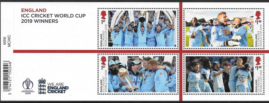 (image for) MS4274 ICC Cricket World Cup 2019 Winners Barcoded Miniature Sheet - Click Image to Close
